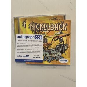 NICKELBACK Get Rollin CD Signed Card FULL BAND Insert Autograph ACOA #8